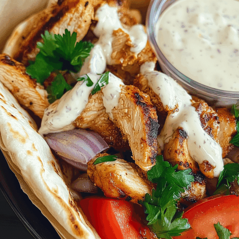 Chicken Shawarma with Creamy Garlic Sauce