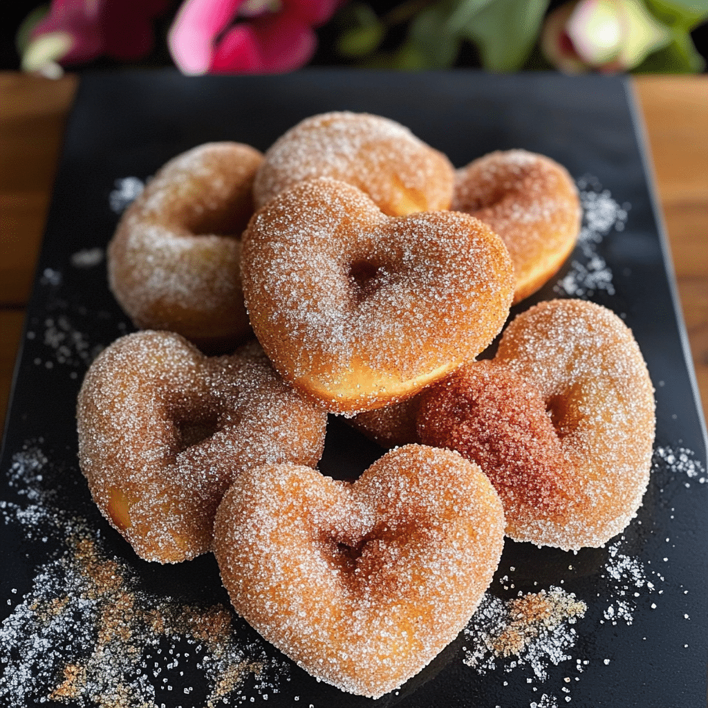Cinnamon Sugar Heart Doughnuts Recipe