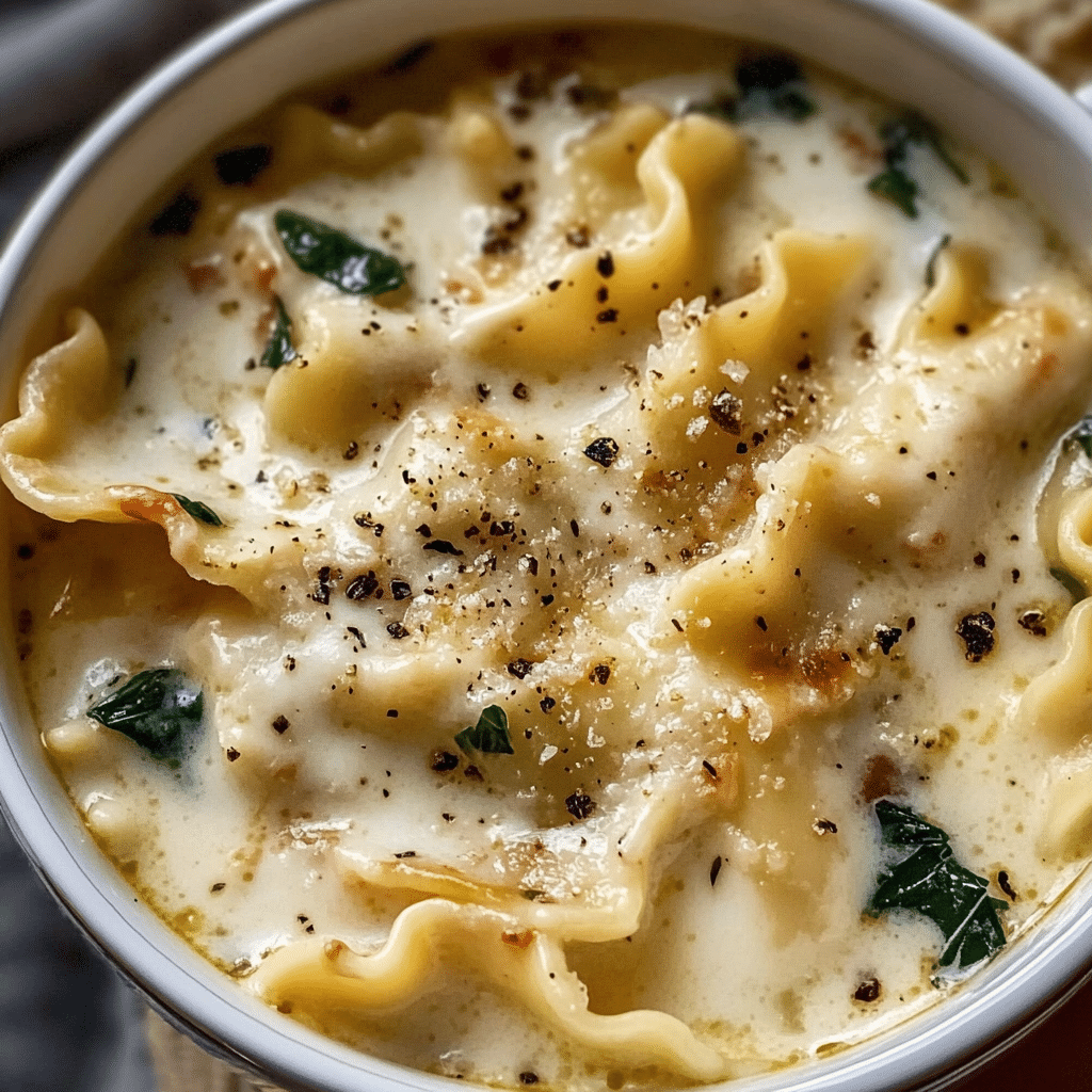 Creamy Alfredo Lasagna Soup Recipe