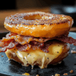 Donut Grilled Cheese with Bacon