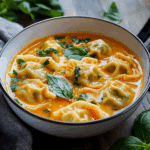 Easy Thai Red Curry Dumpling Soup Recipe