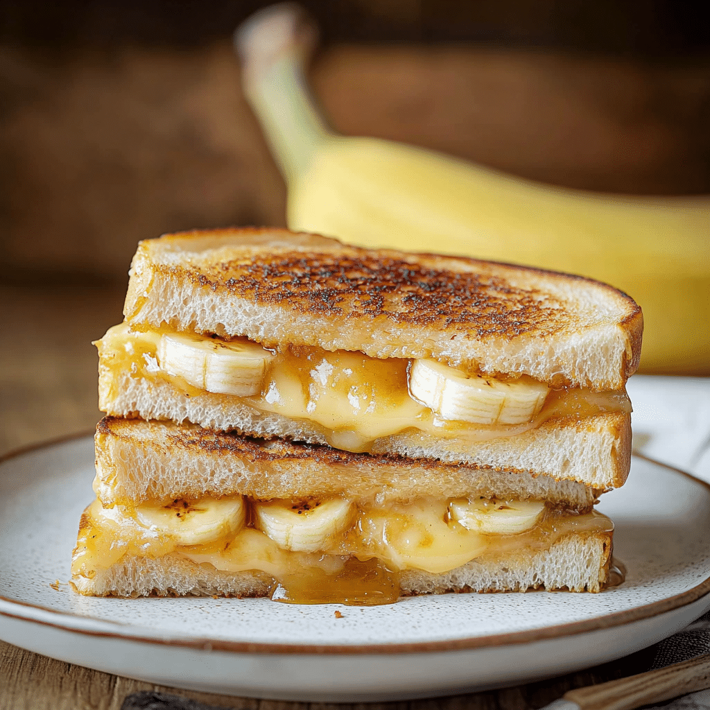 Honey Banana Grilled Cheese Sandwich