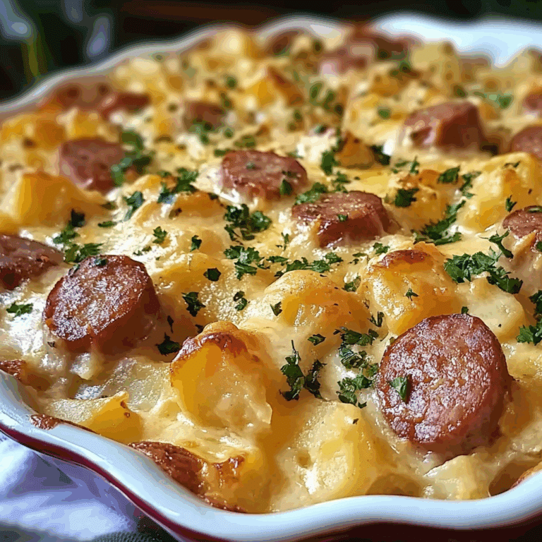 Kielbasa Sausage Cheesy Potato Casserole Recipe