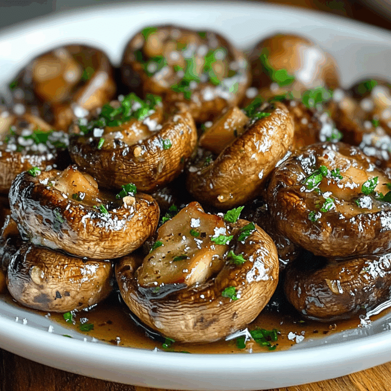 Steakhouse Garlic Butter Mushrooms Recipe