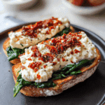 Sun-Dried Tomato, Spinach, and Ricotta Grilled Cheese