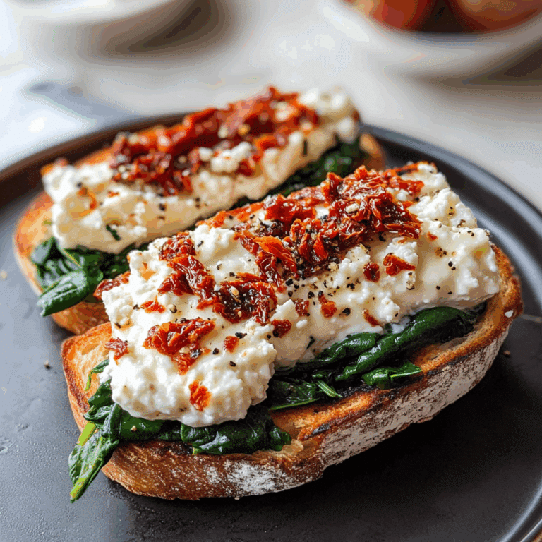Sun-Dried Tomato, Spinach, and Ricotta Grilled Cheese