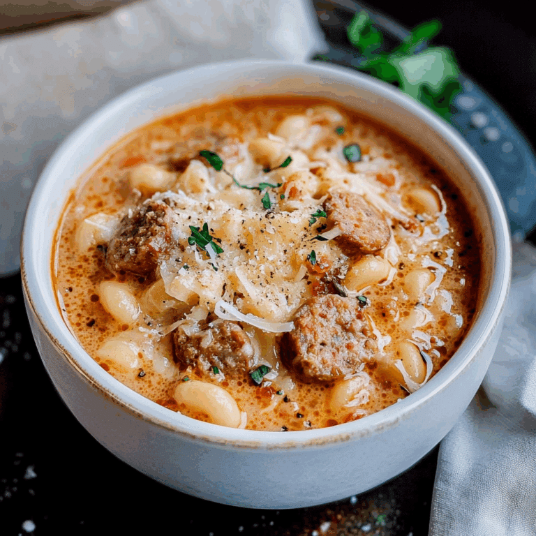 Velvety Italian Sausage Parmesan Soup Recipe