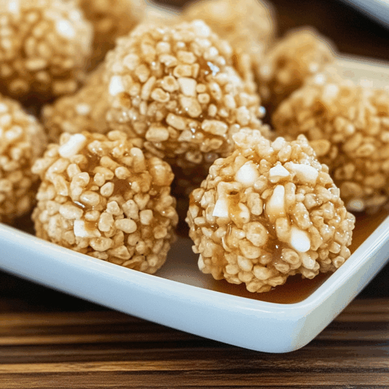 Caramel Marshmallow Rice Krispie Balls Recipe
