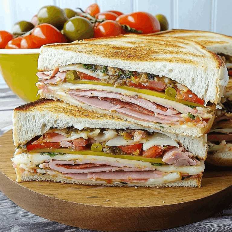 Classic Italian Muffuletta Sandwich Recipe