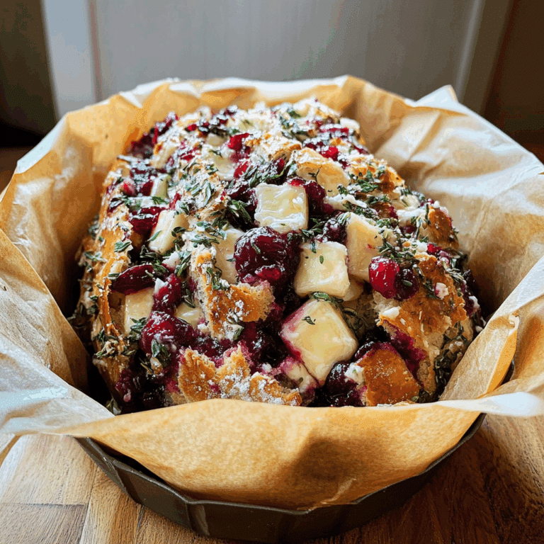 Cranberry Brie Sourdough Pull-Apart Bread Recipe