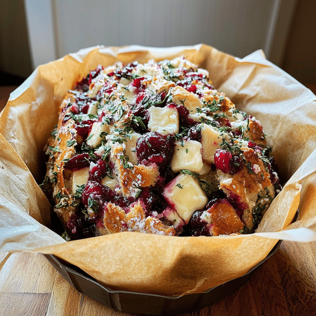 Cranberry Brie Sourdough Pull-Apart Bread Recipe