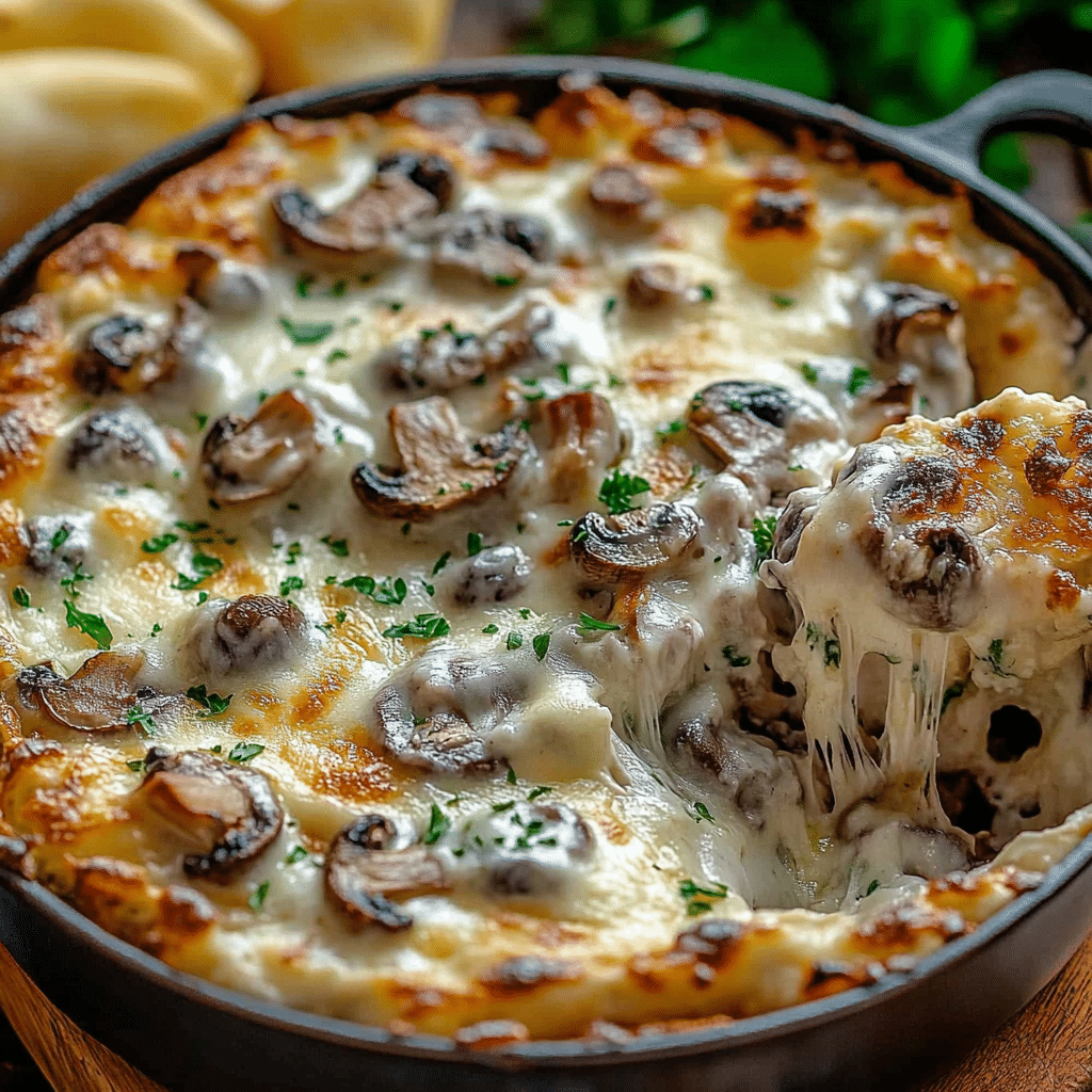 Delicious Stuffed Mushroom Dip Recipe