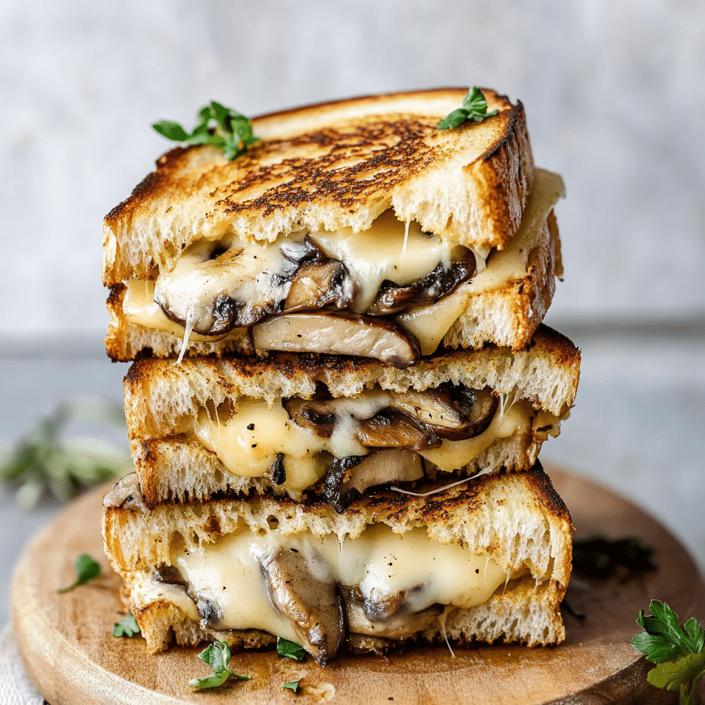 Garlic Mushroom Grilled Cheese