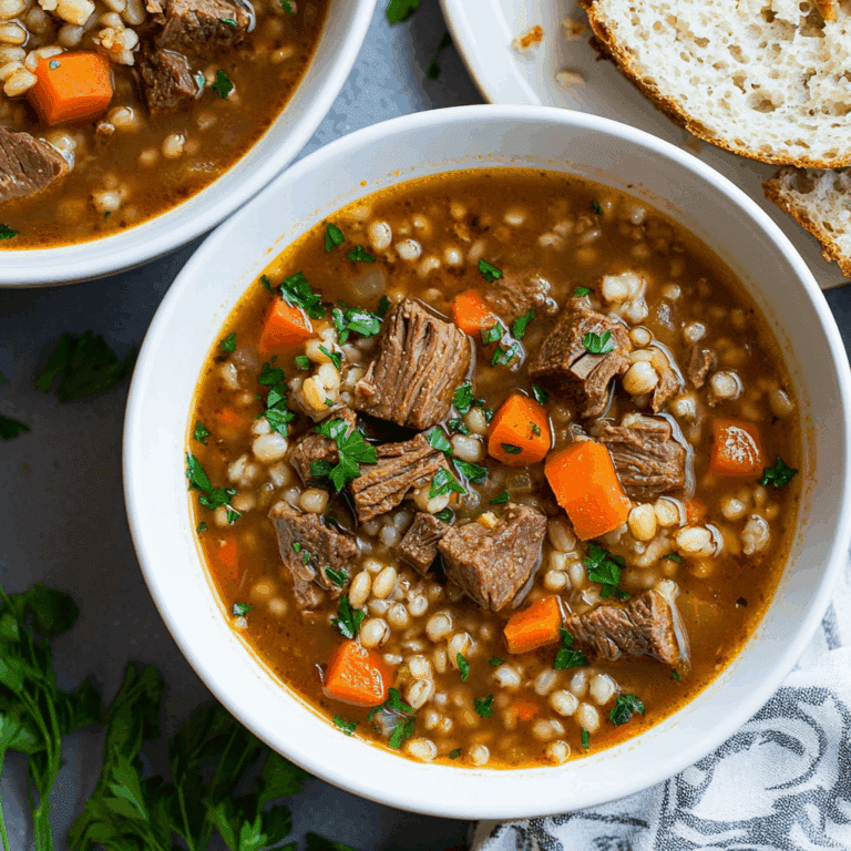 Hearty Beef and Barley Soup Recipe