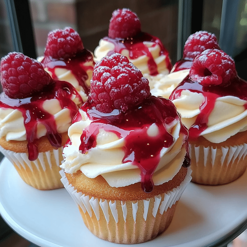 Heavenly Raspberry Cheesecake Cupcakes