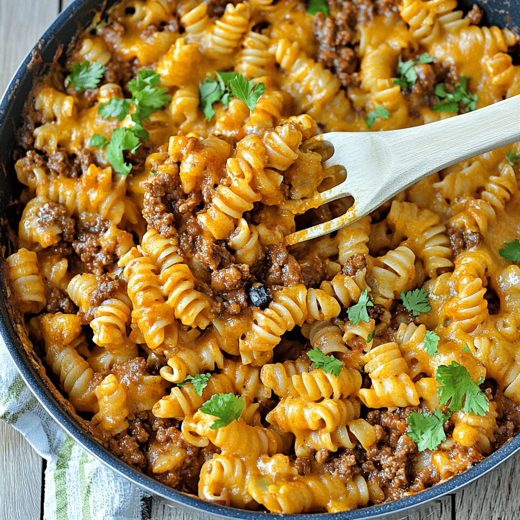 One-Pan Cheesy Taco Pasta Bake