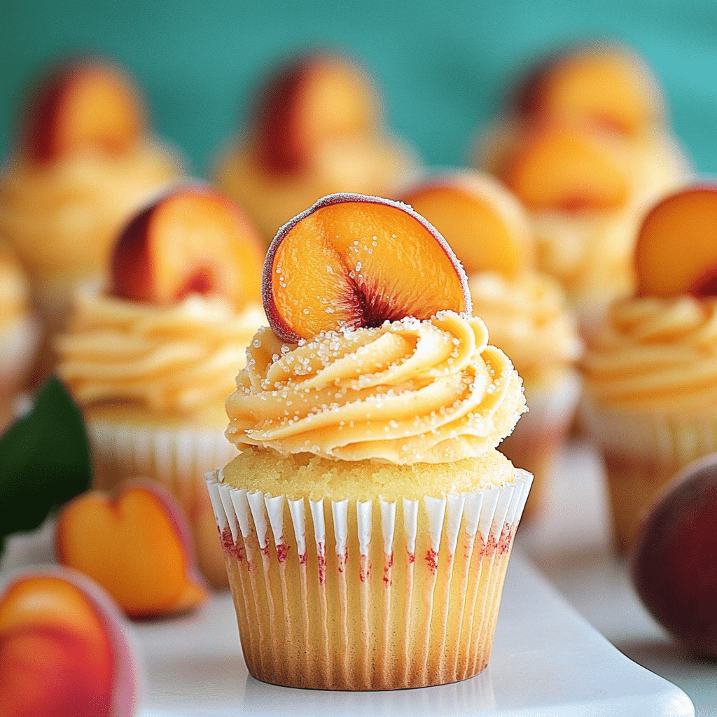 Peach Bellini Cupcakes