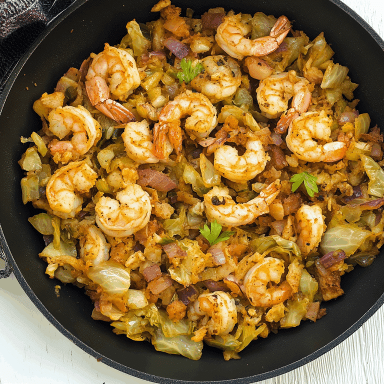 Southern Fried Cabbage with Shrimp