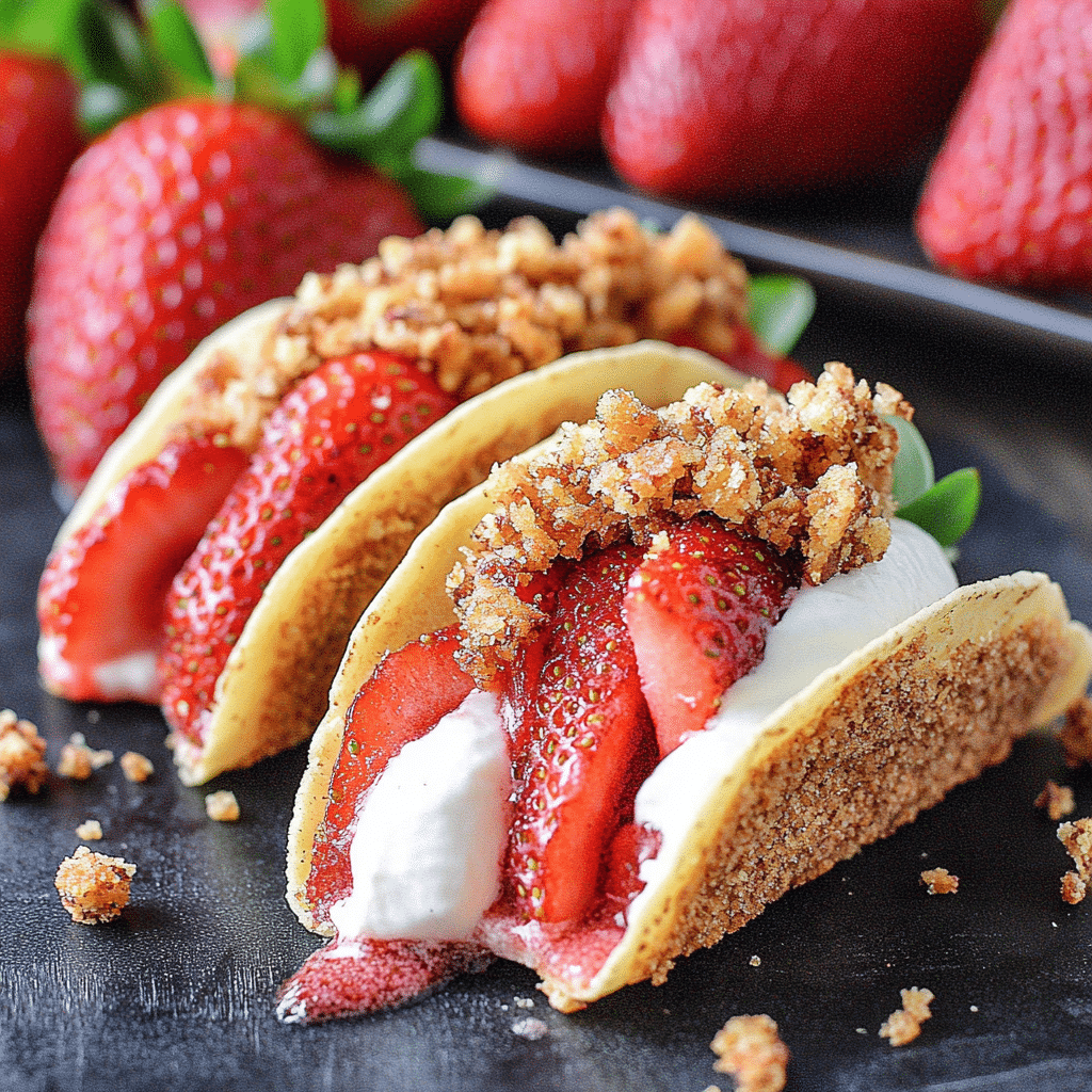 Strawberry Crunch Cheesecake Tacos