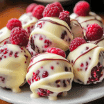 White Chocolate Raspberry Cheesecake Balls