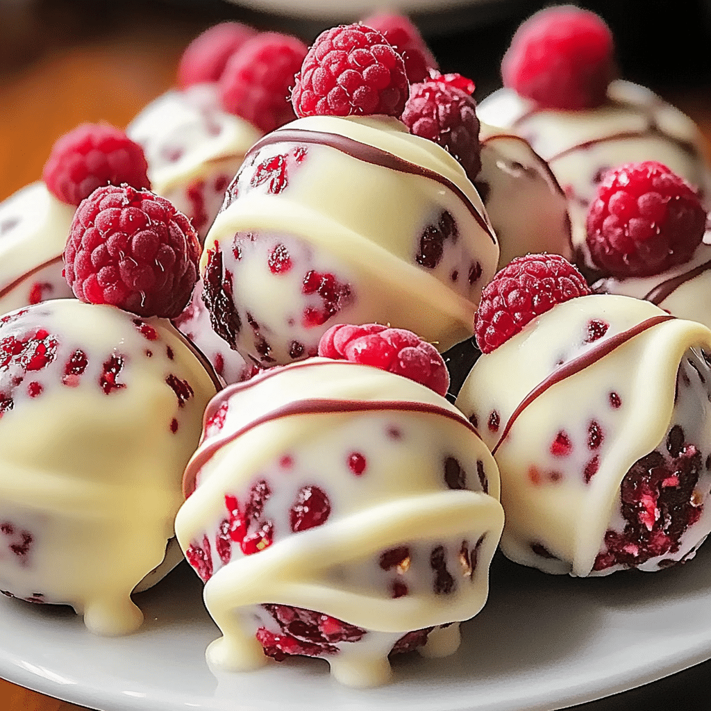White Chocolate Raspberry Cheesecake Balls