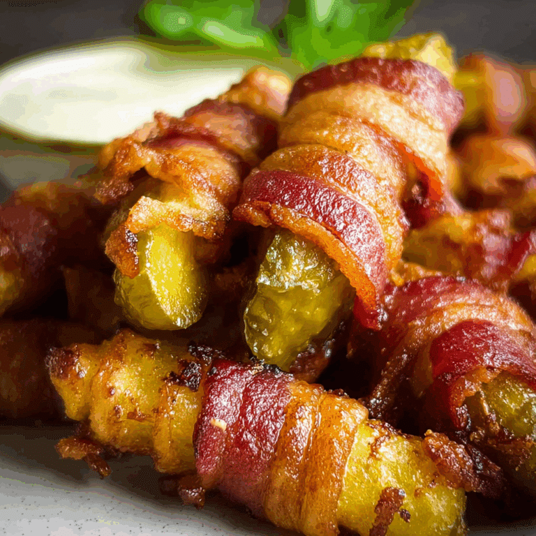 Bacon Wrapped Pickle Fries