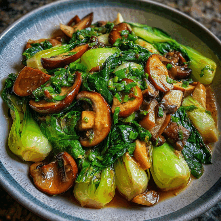 Bok Choy & Mushroom Stir-Fry