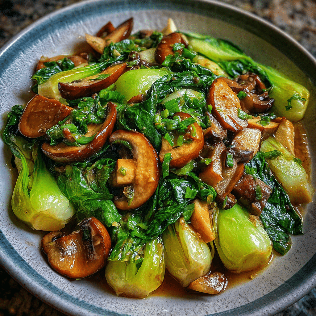 Bok Choy & Mushroom Stir-Fry