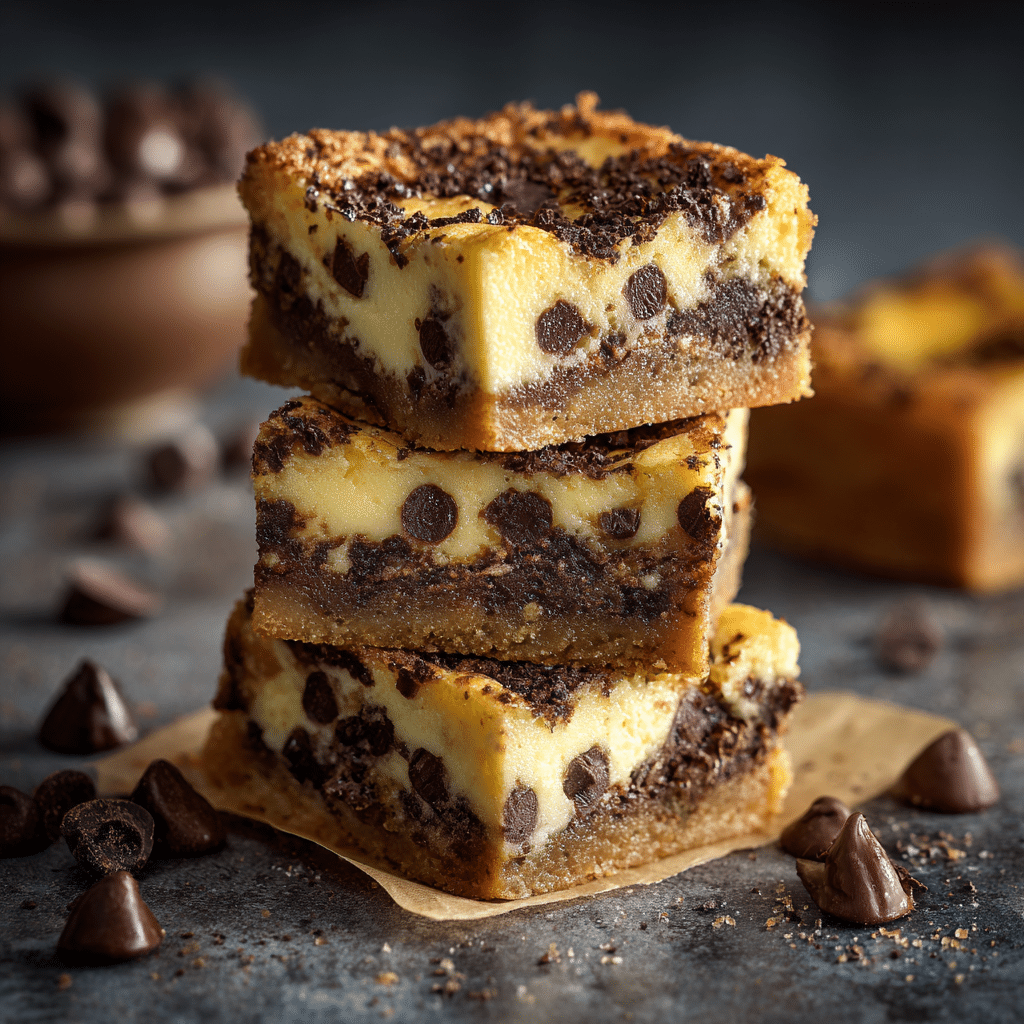 Chocolate Chip Cheesecake Bars