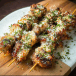 Garlic Parmesan Chicken Skewers