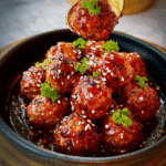 Korean Meatballs with Sweet Glaze