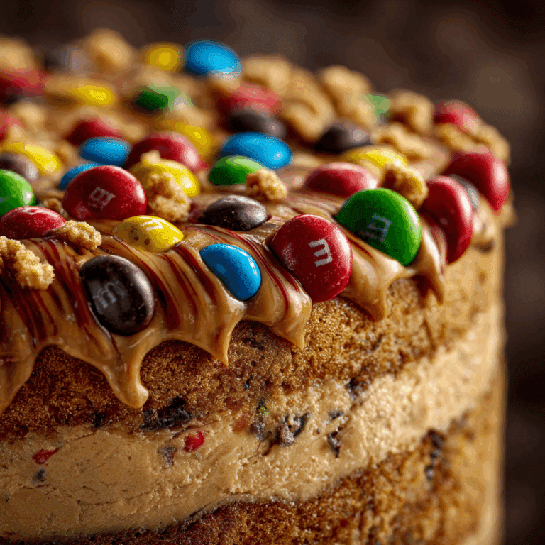 Peanut Butter M&M’s Cake