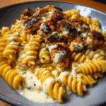 Cajun Chicken Rotini with Garlic Mozzarella Sauce