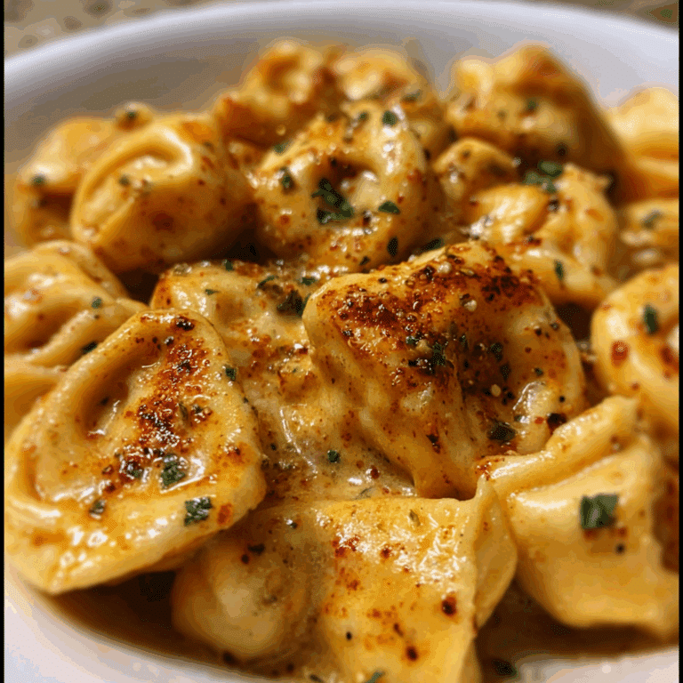 Cajun Garlic Chicken Tortellini in Three-Cheese Cream