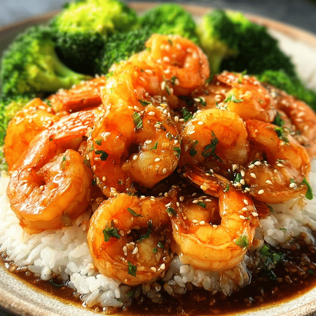 Honey Garlic Shrimp Stirfry
