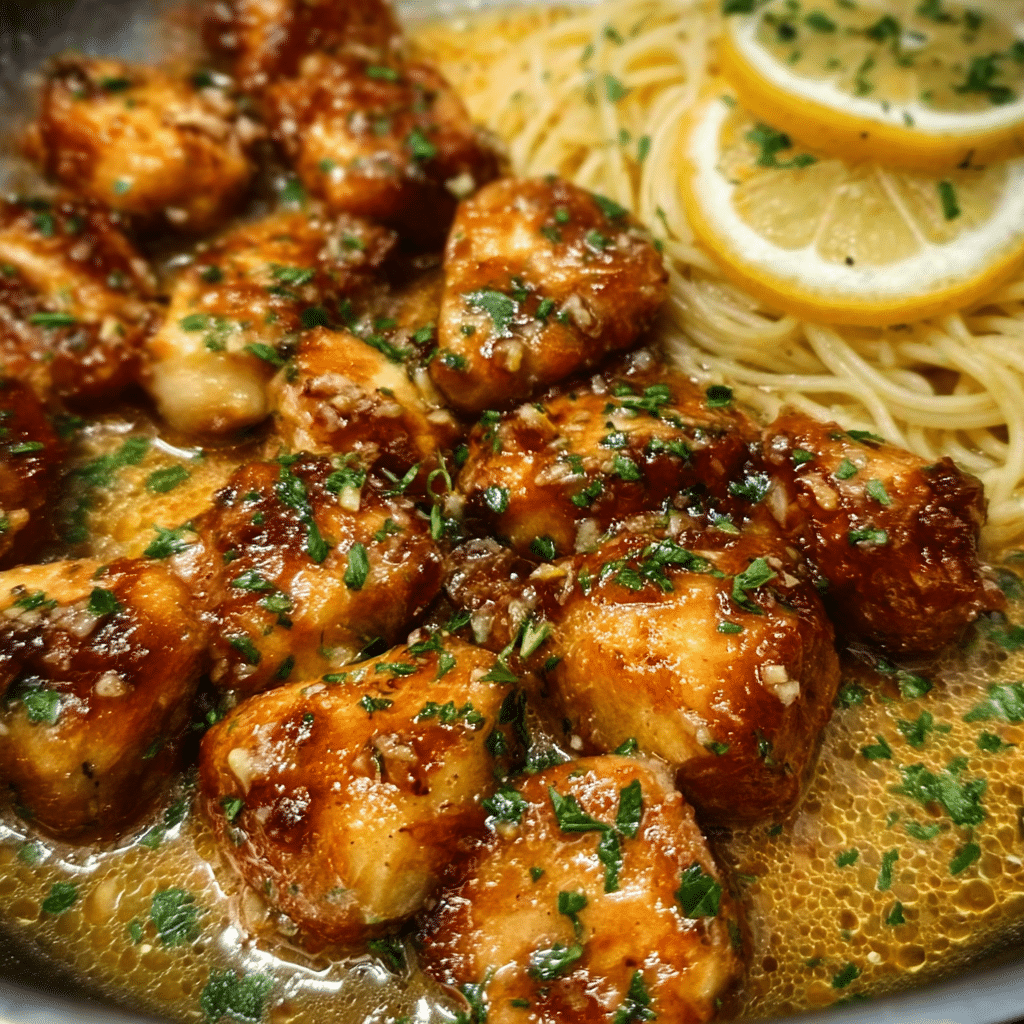Lemon Garlic Butter Chicken Bites