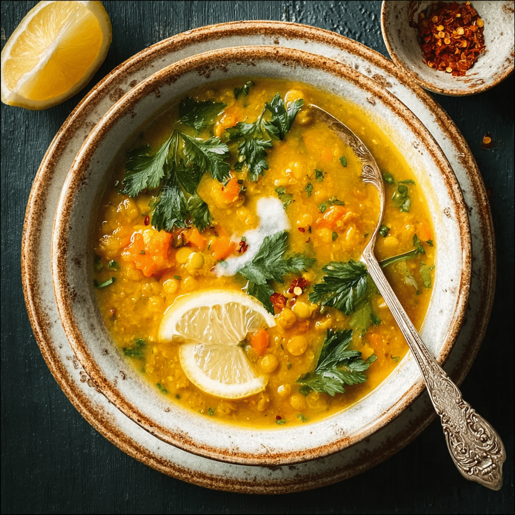 Lemon Turmeric Lentil Soup