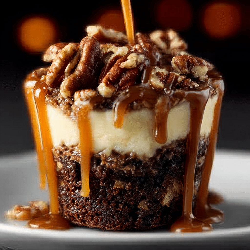 Loaded Caramel Pecan Brownie Cheesecake Cup