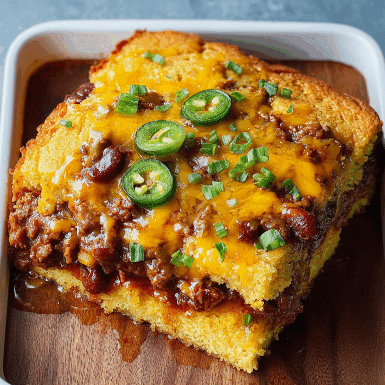 Loaded Chili Cheese Cornbread Bake