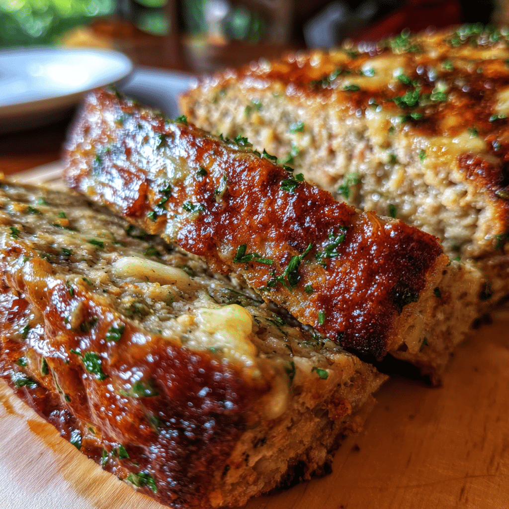 Melt-in-Your-Mouth Garlic Parmesan Chicken Meatloaf