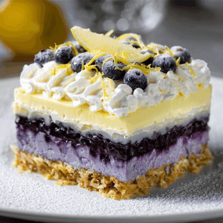 No-Bake Blueberry Lemon Lasagna