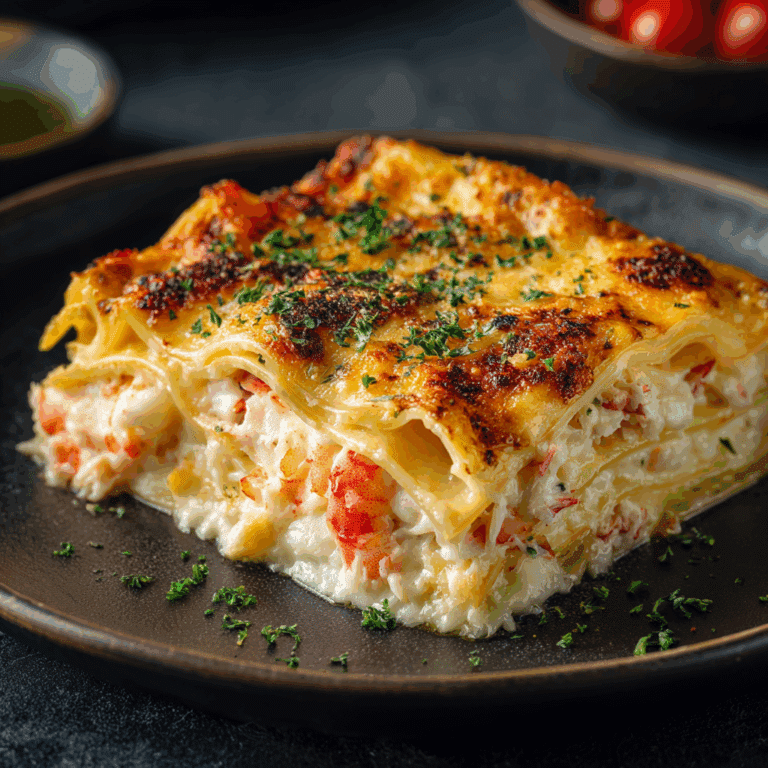 Seafood Lasagna with Shrimp and Crab