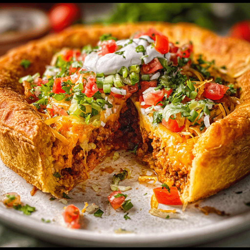 Surprise Taco Pie – The surprise is the crust!