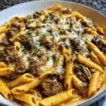 Velveeta Beef Stroganoff with Penne Pasta