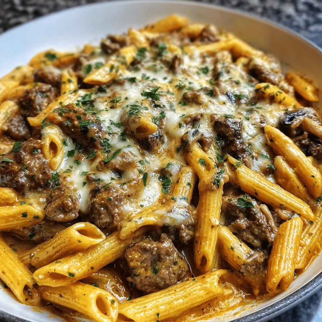 Velveeta Beef Stroganoff with Penne Pasta