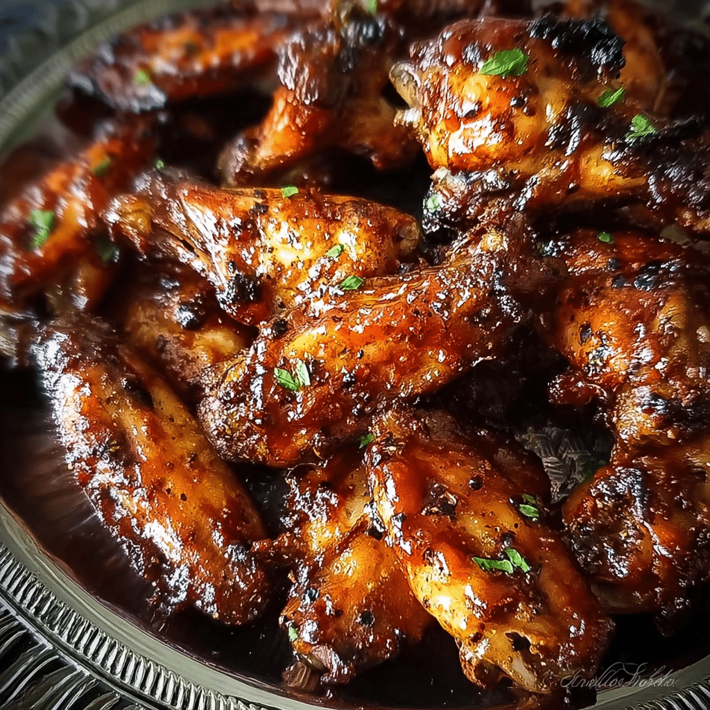 Baked Jerk Chicken Wings with Sweet and Spicy Sauce