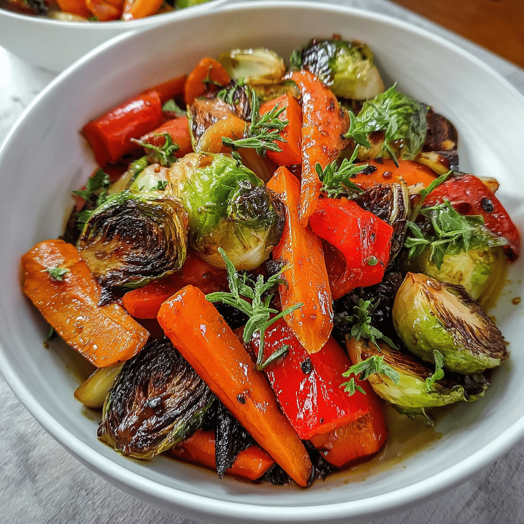 Balsamic Roasted Vegetables with Maple Glaze