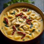 Chicken Pasta Soup with Sun-Dried Tomatoes
