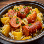 Crock Pot Sausage and Sauerkraut