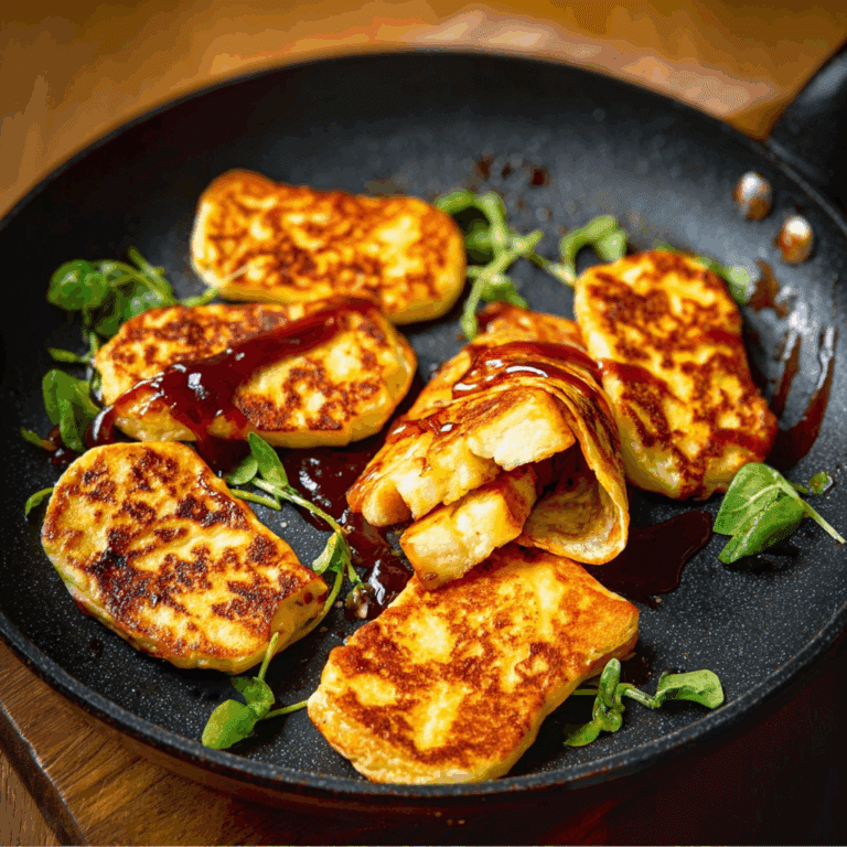 Halloumi Wraps with Sweet Sticky Sauce